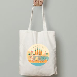 BBI-0002 COTTON TOTE BAG, Illustration Sagrada Família
